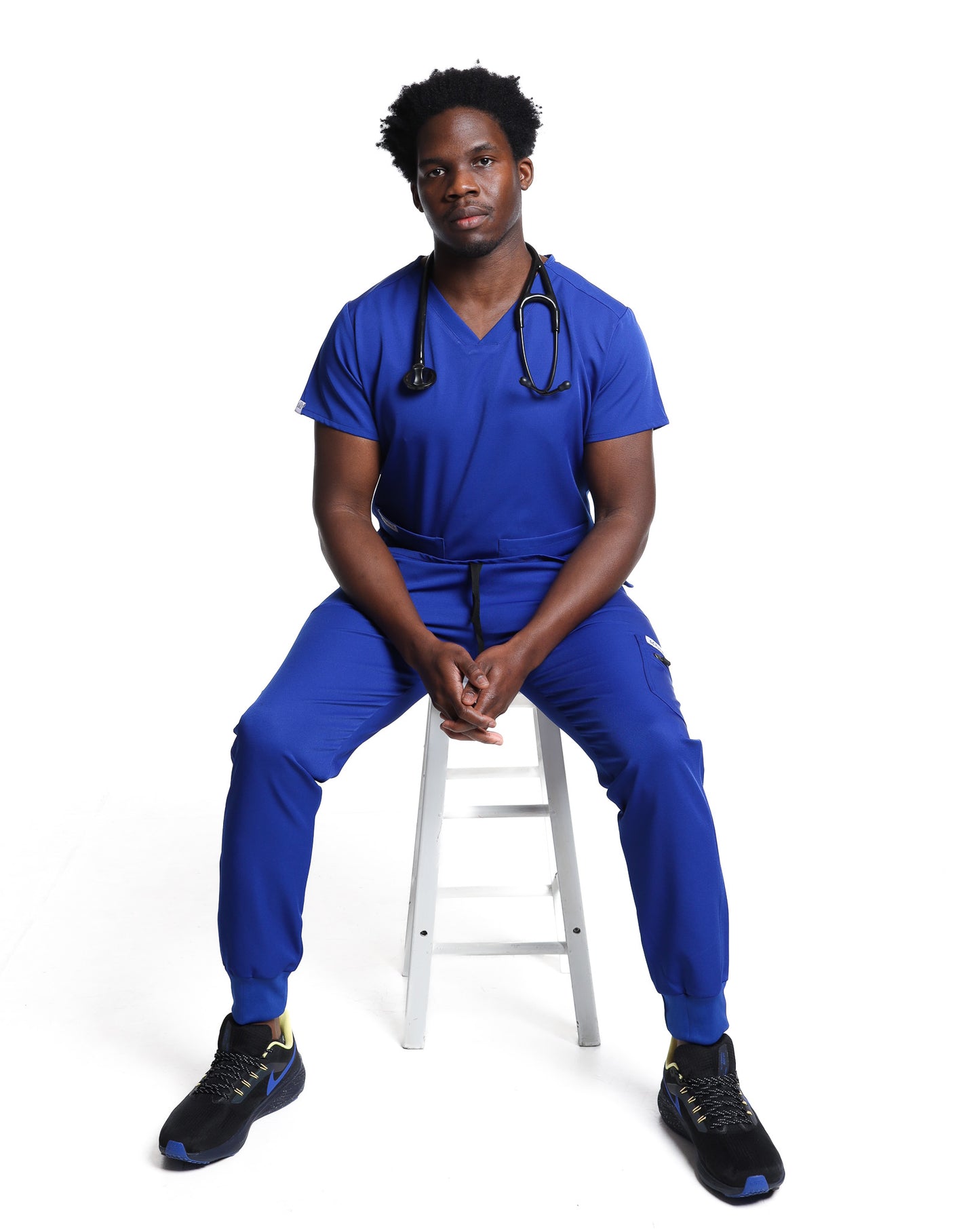 Men's Light Blue Jogger Scrub Trouser