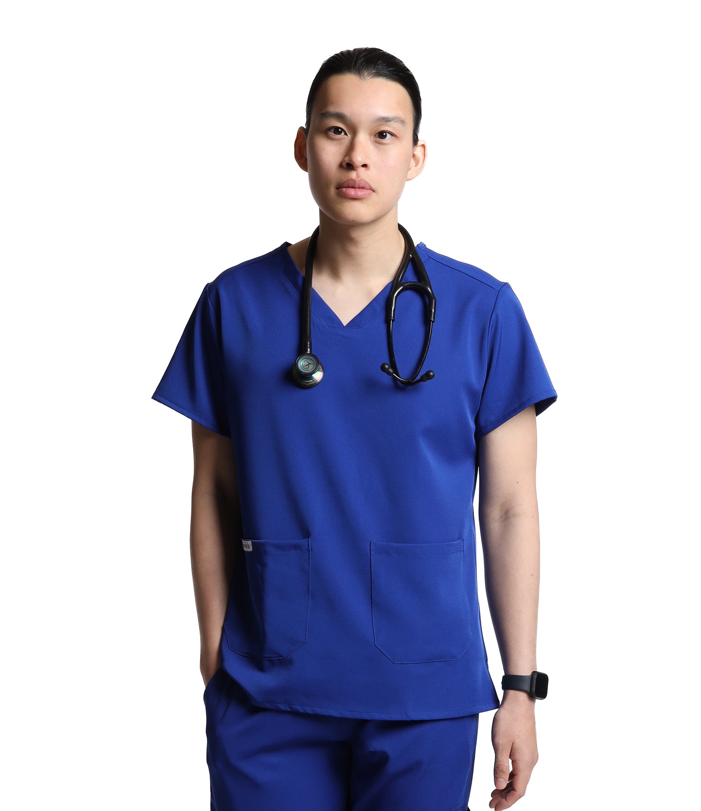 Men's Light Blue 2 Pocket Scrub Top