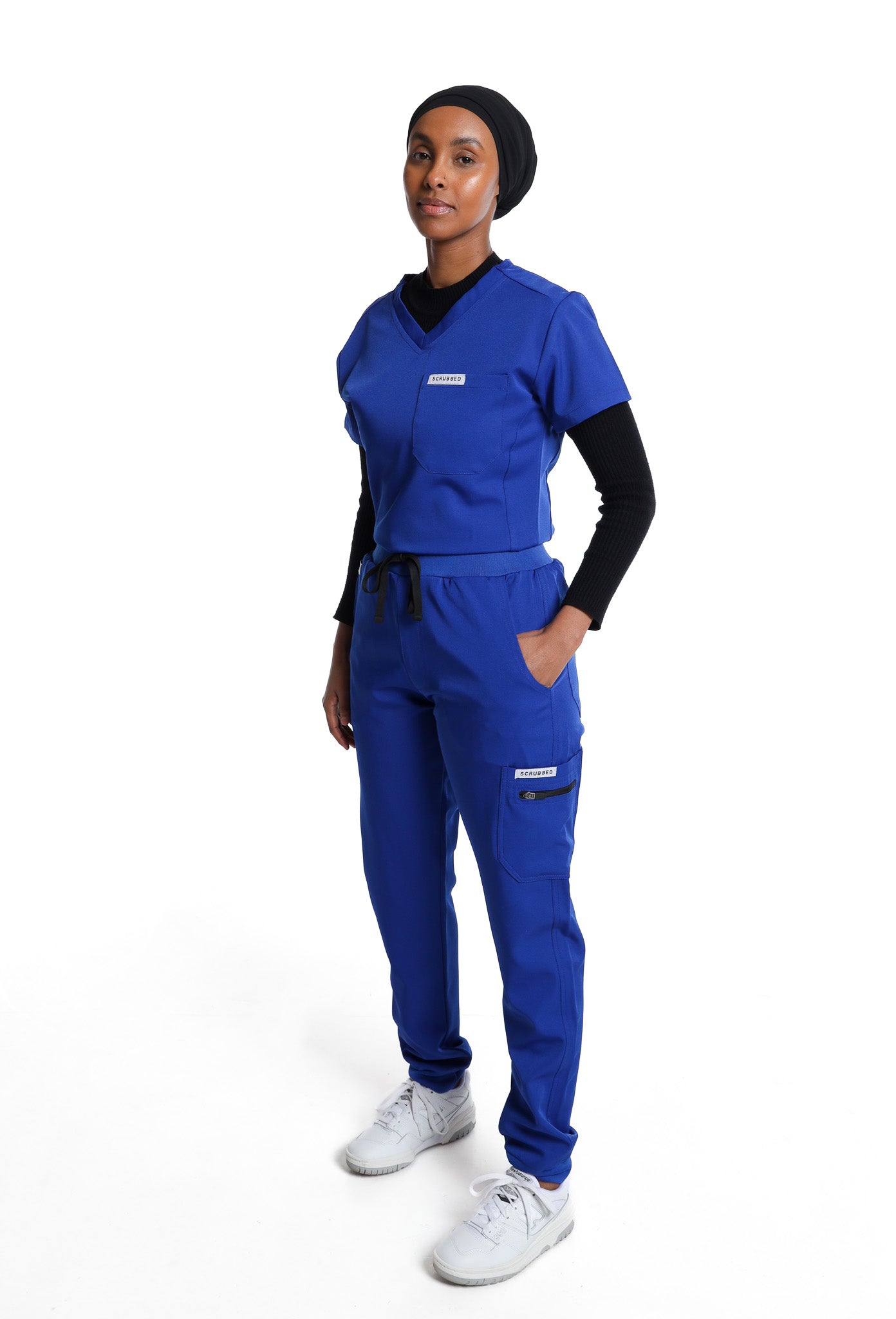 Women's Light Blue Jogger Scrub Trouser