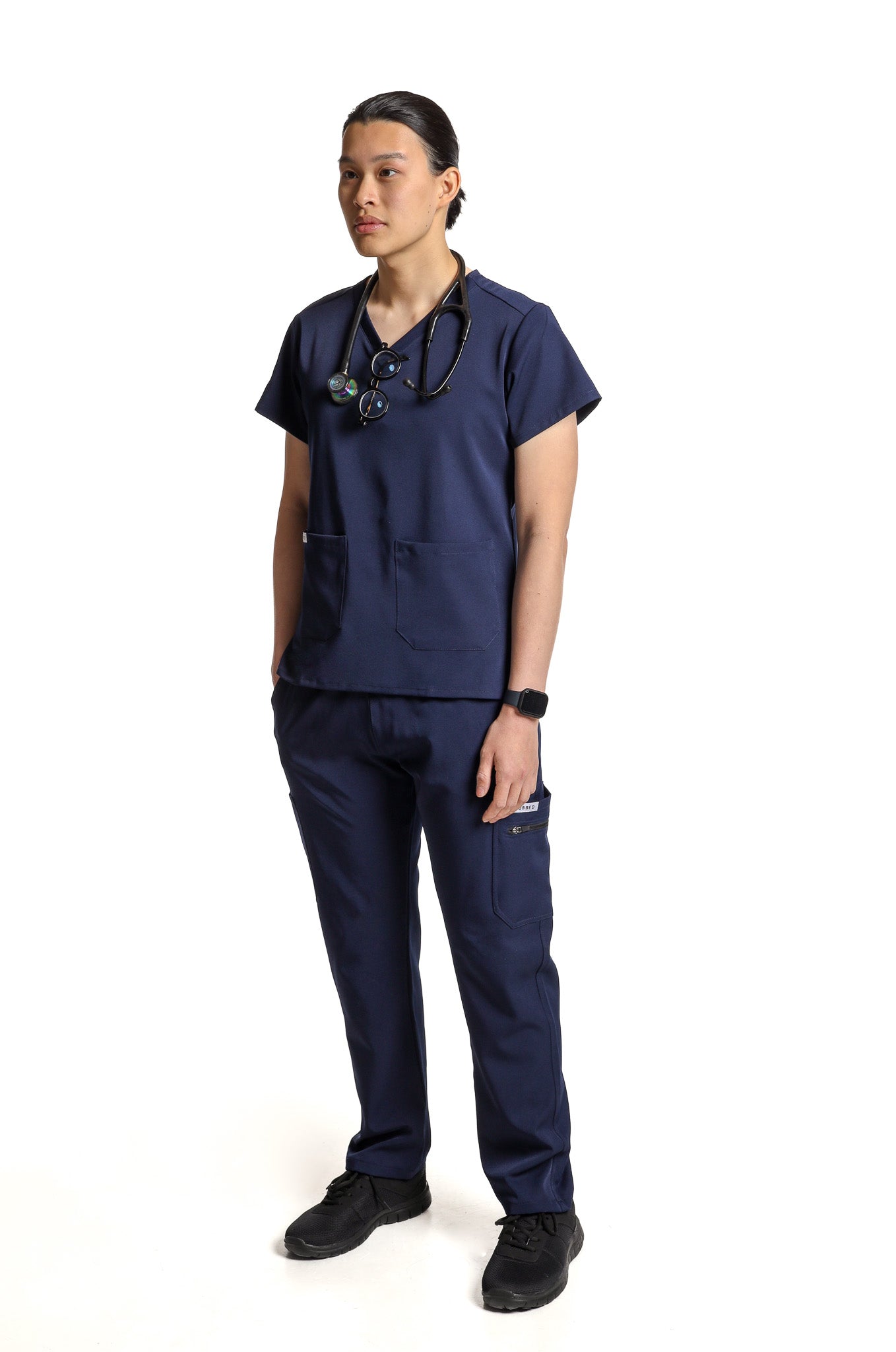 Men's Dark Blue Cargo Scrub Trouser