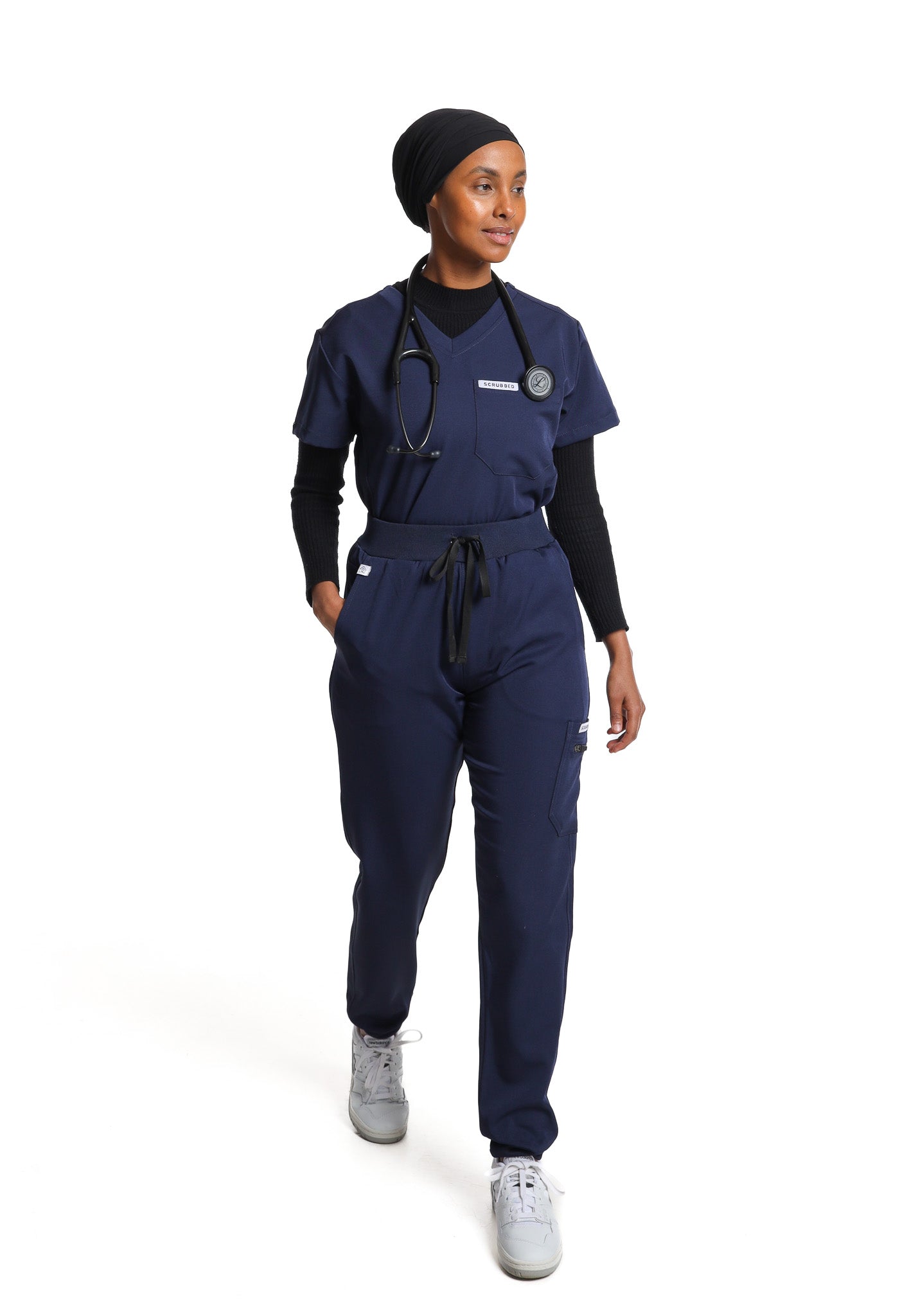 Women's Dark Blue Jogger Scrub Trouser
