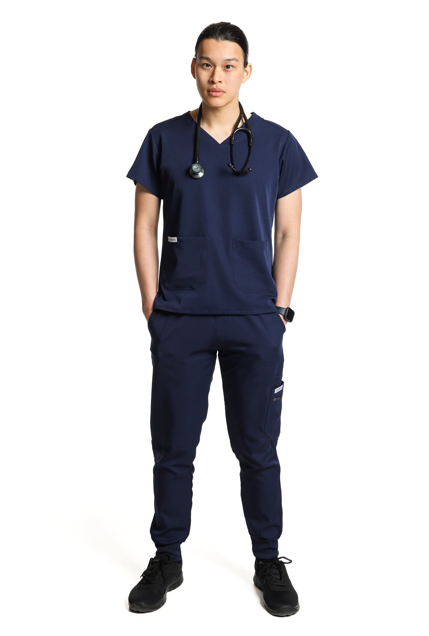 Men's Dark Blue Jogger Scrub Trouser