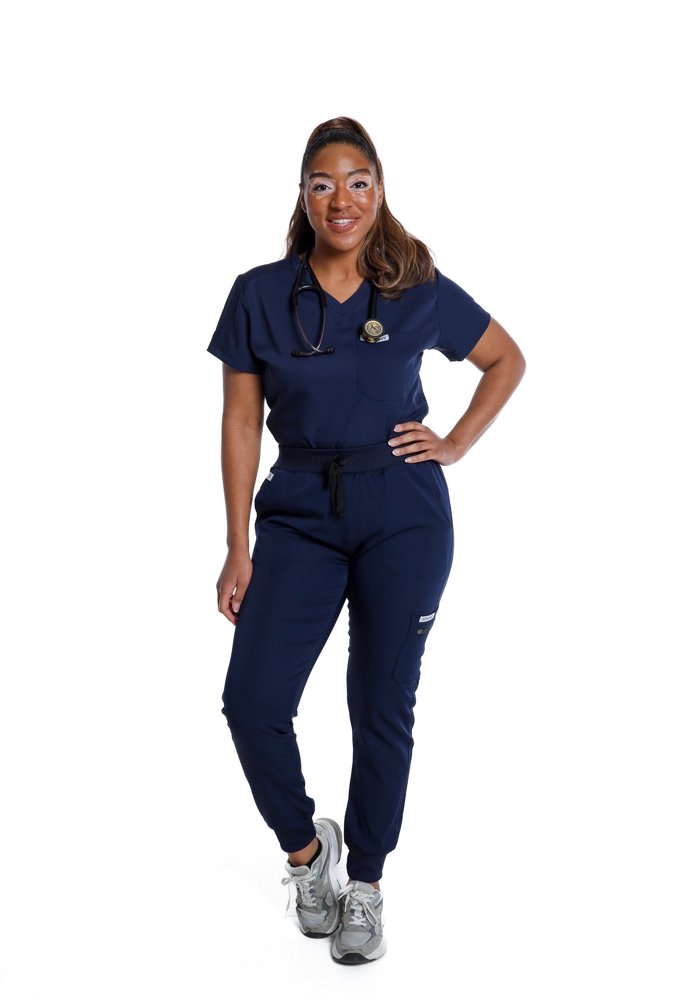 Women's Dark Blue Jogger Scrub Trouser