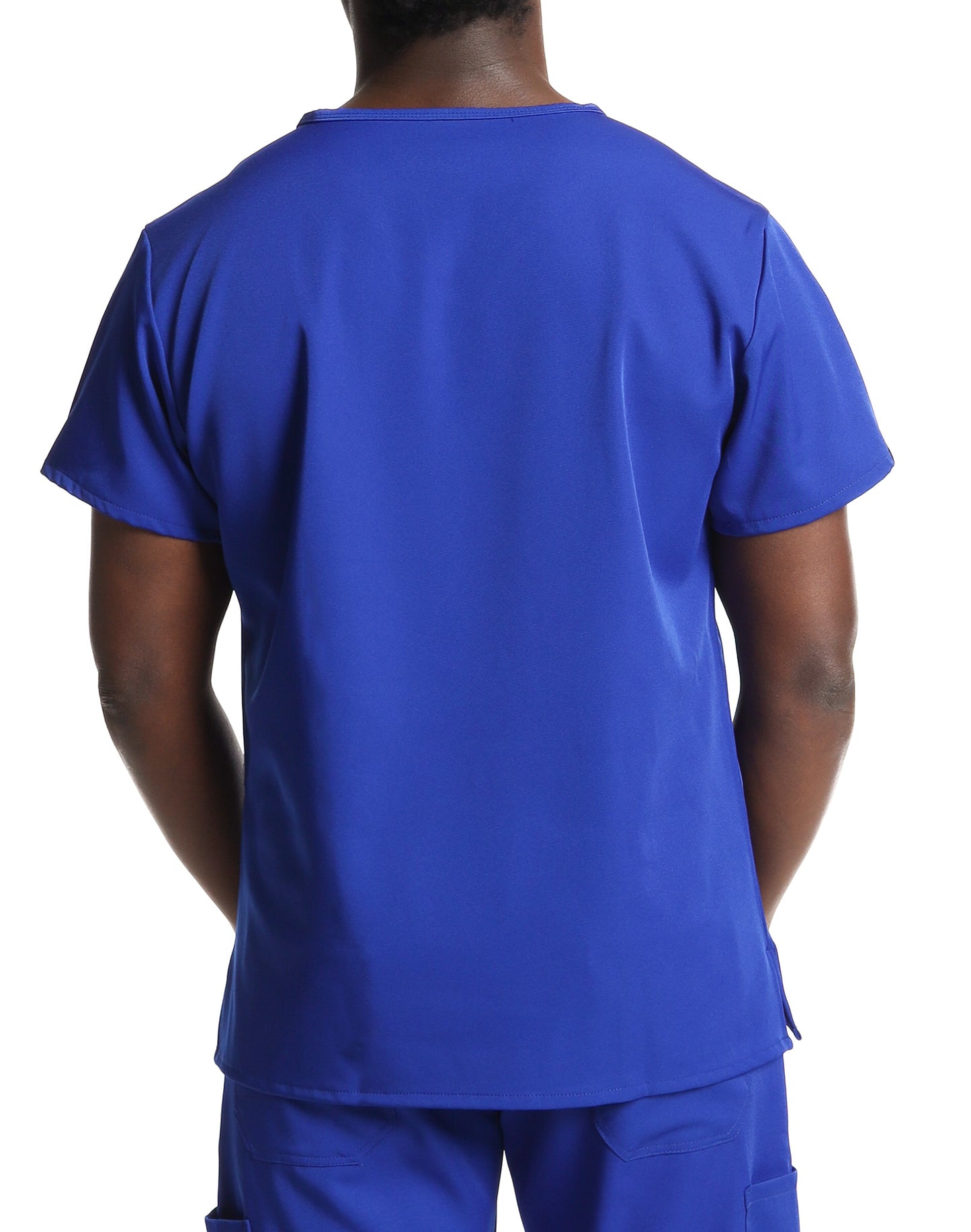 Men's Light Blue 2 Pocket Scrub Top