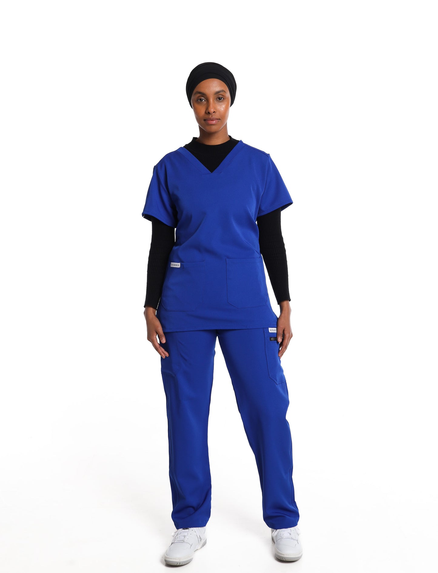 Women's Light Blue Cargo Scrub Trouser